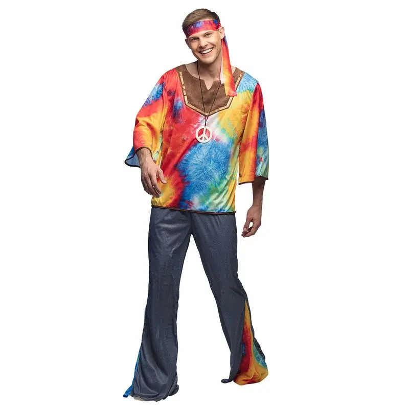Déguisement hippie à chemise tie and dye