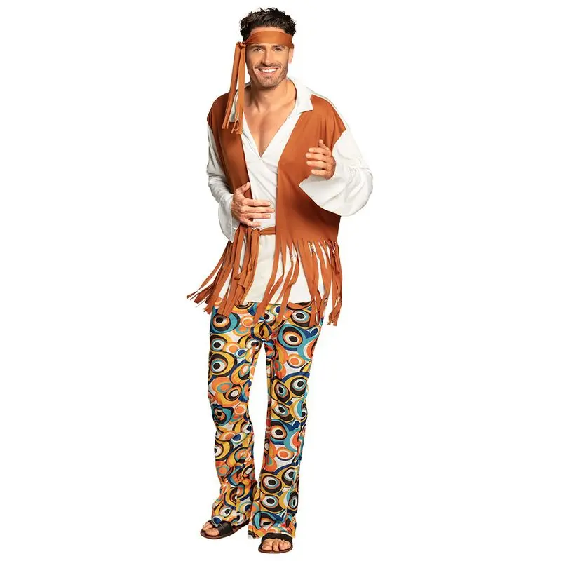 Déguisement hippie au pantalon psychédélique
