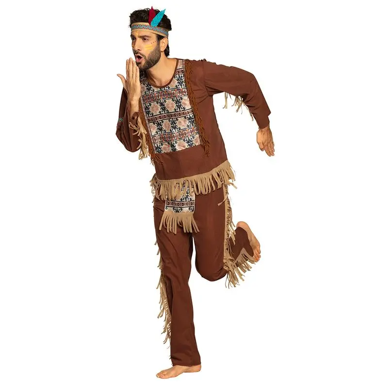 Déguisement indien au plastron à motifs