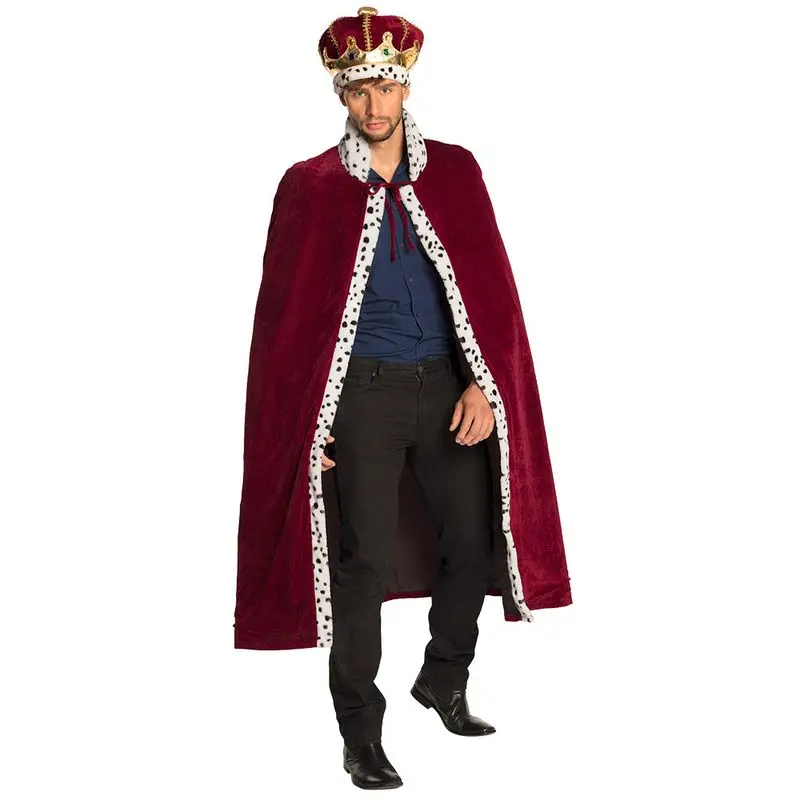 Déguisement manteau de roi à couronne capitonnée