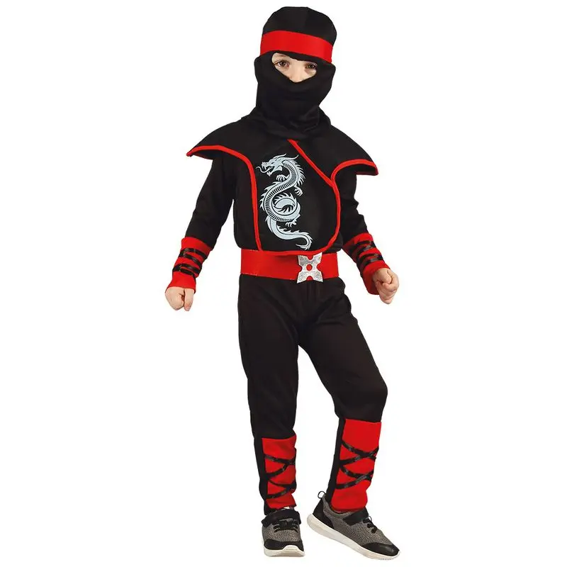 Déguisement ninja au dragon argenté