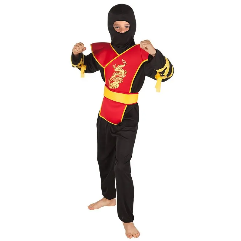 Déguisement ninja au plastron rouge