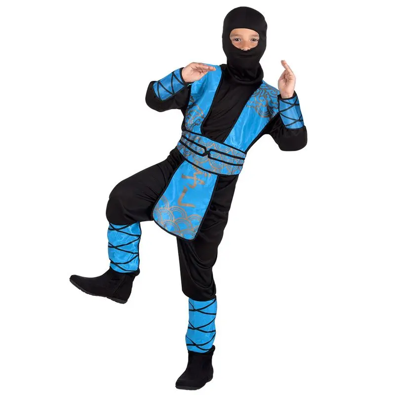Déguisement ninja noir et bleu enfant
