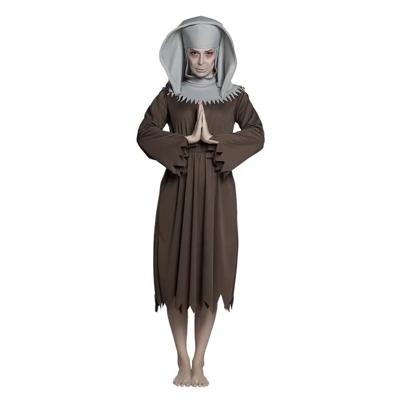 Déguisement nonne à coiffe grise