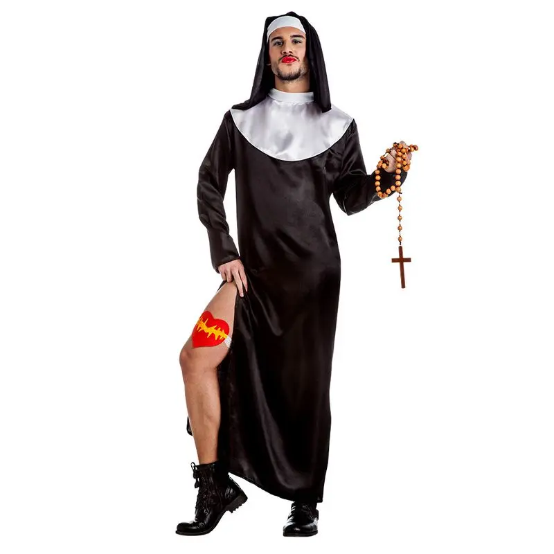 Déguisement nonne à jarretière homme