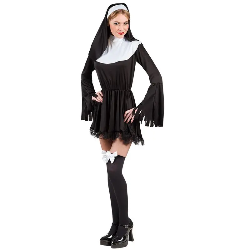 Déguisement nonne en robe courte