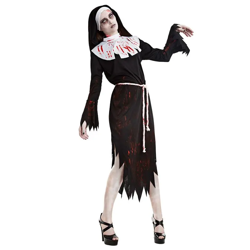 Déguisement nonne zombie