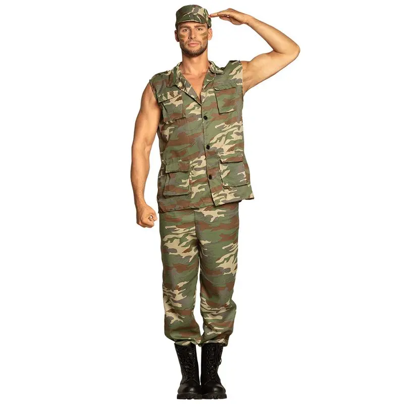 Déguisement officier en treillis camouflage
