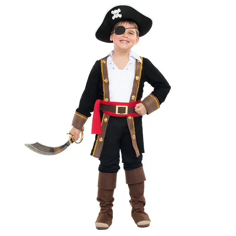 Déguisement pirate à boutons dorés enfant