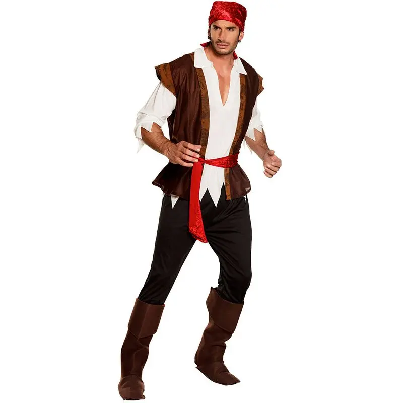 Déguisement pirate à gilet brun