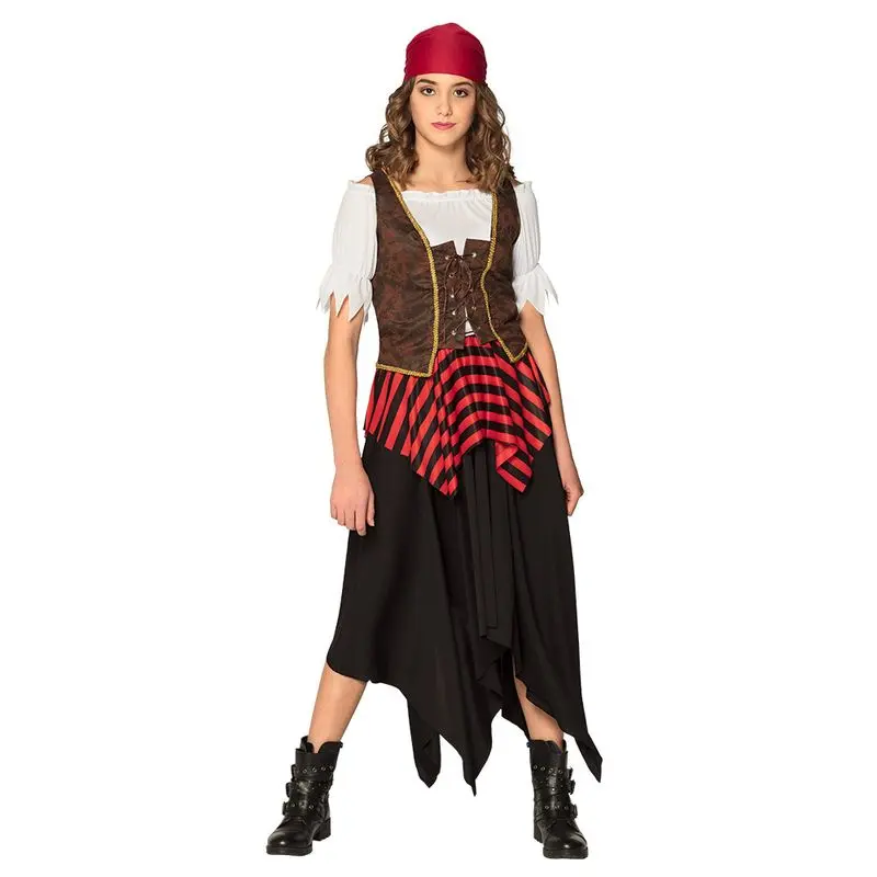 Déguisement pirate à jupe longue en pointes