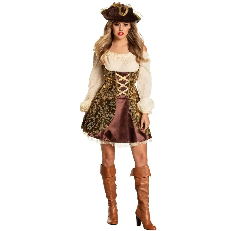 Déguisement pirate à laçage doré