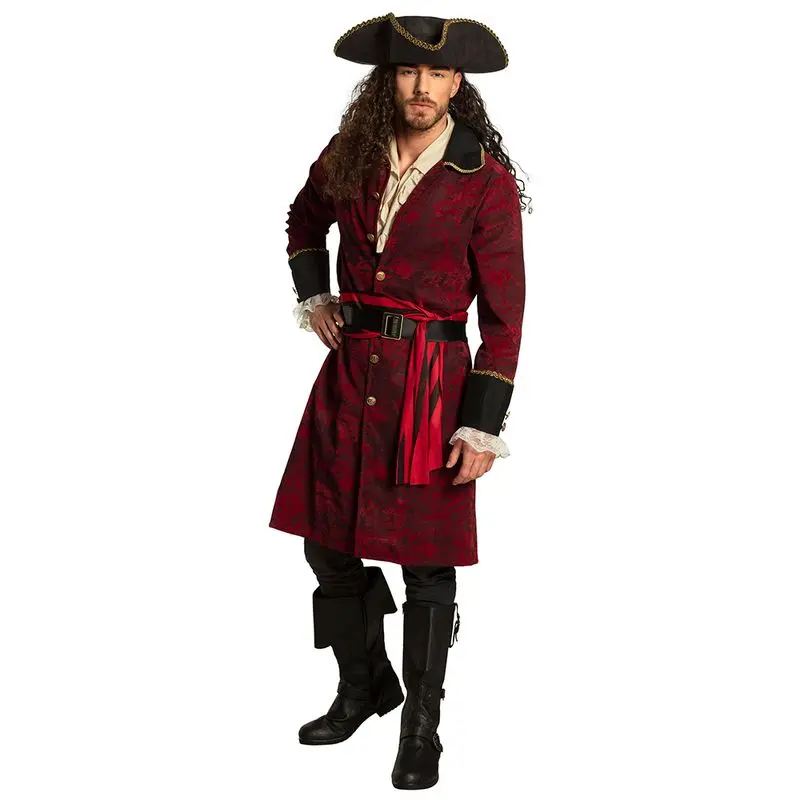 Déguisement pirate à manteau bordeaux homme