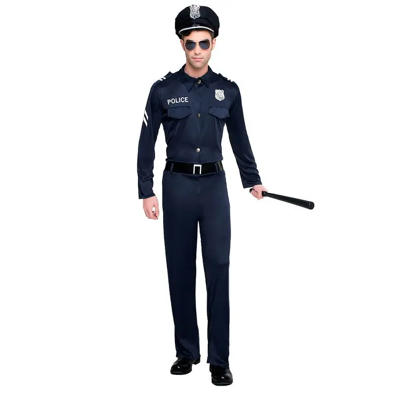 Déguisement policier à chevrons adulte