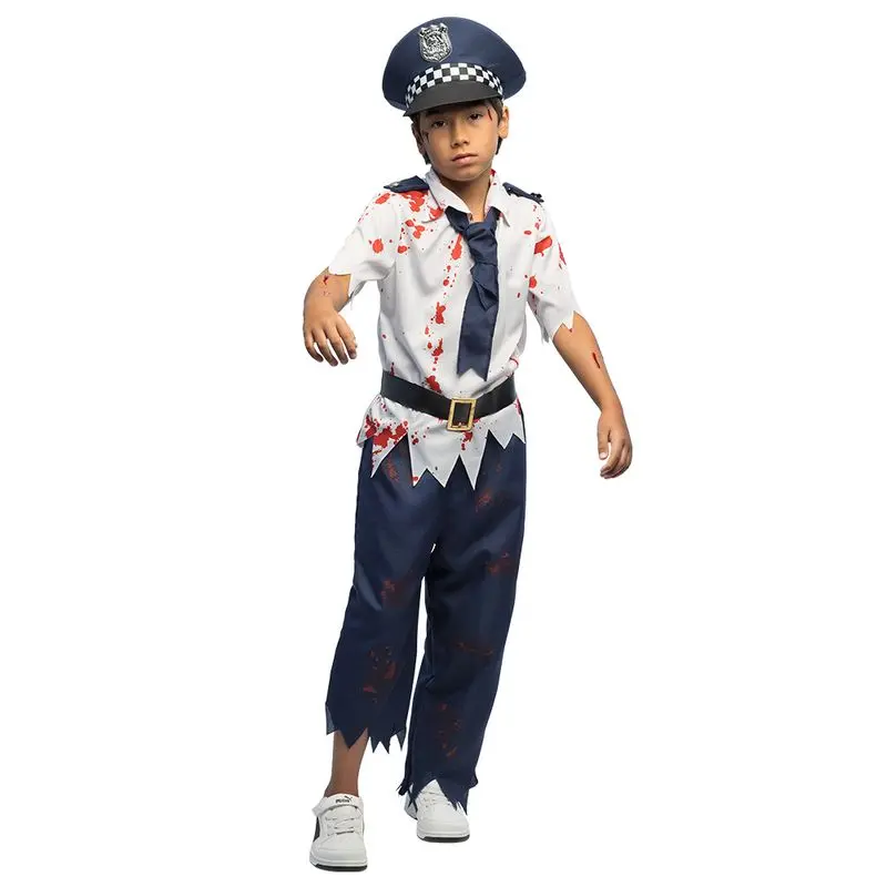 Déguisement policier zombie enfant