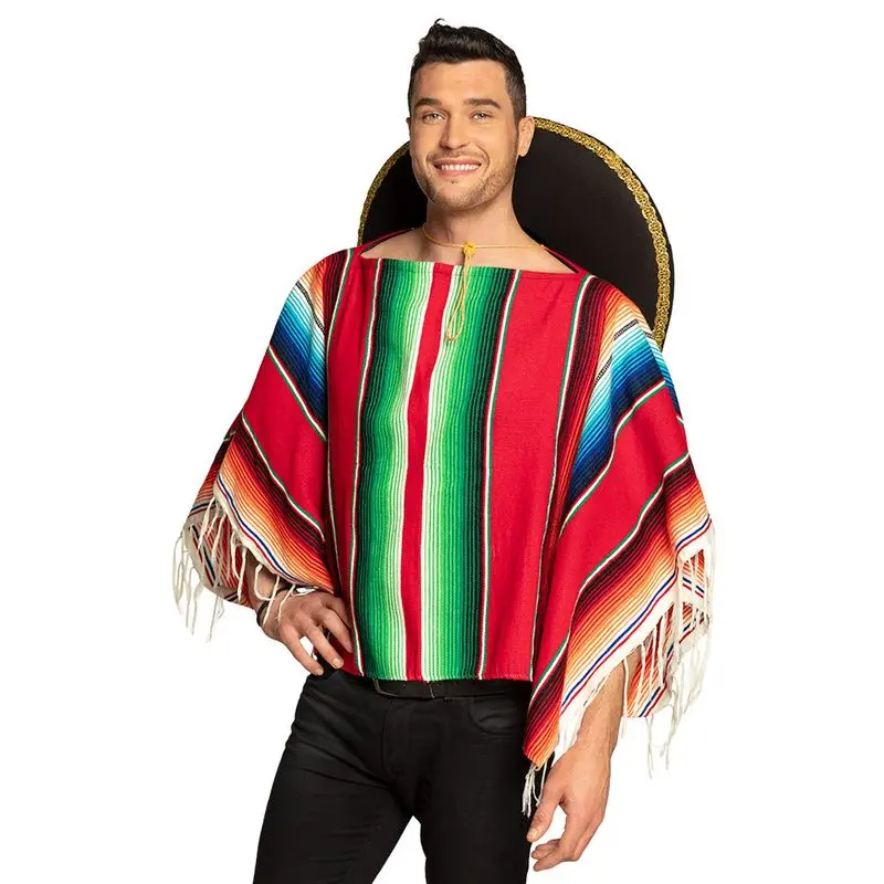 Déguisement poncho mexicain à cordon