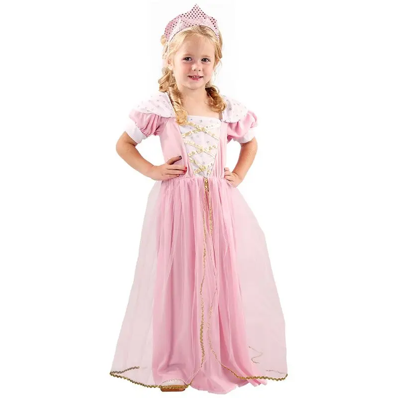 Déguisement princesse au plastron lacé doré