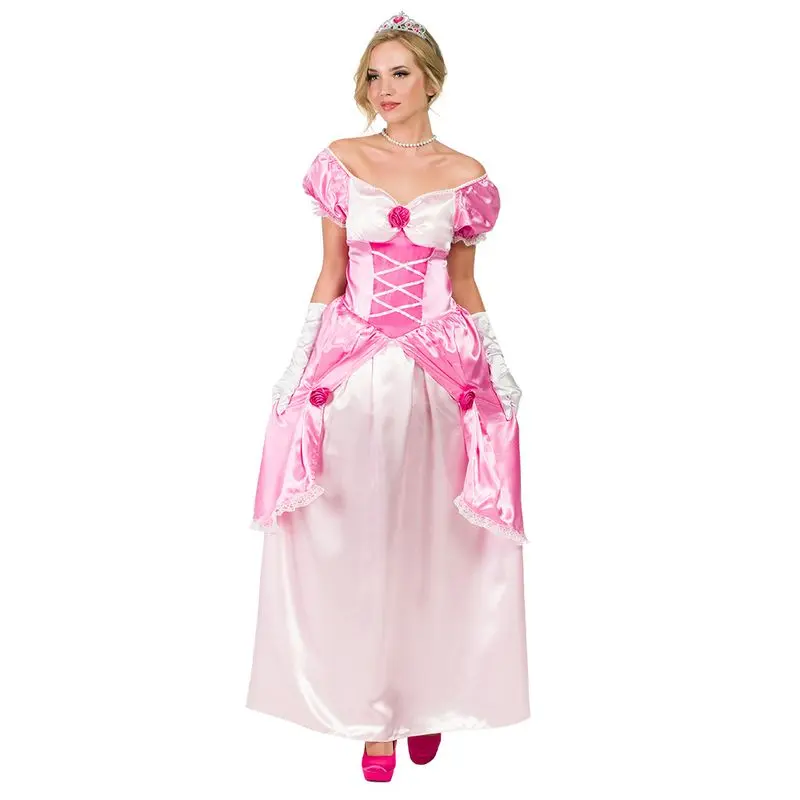 Déguisement princesse aux rosettes fuchsia