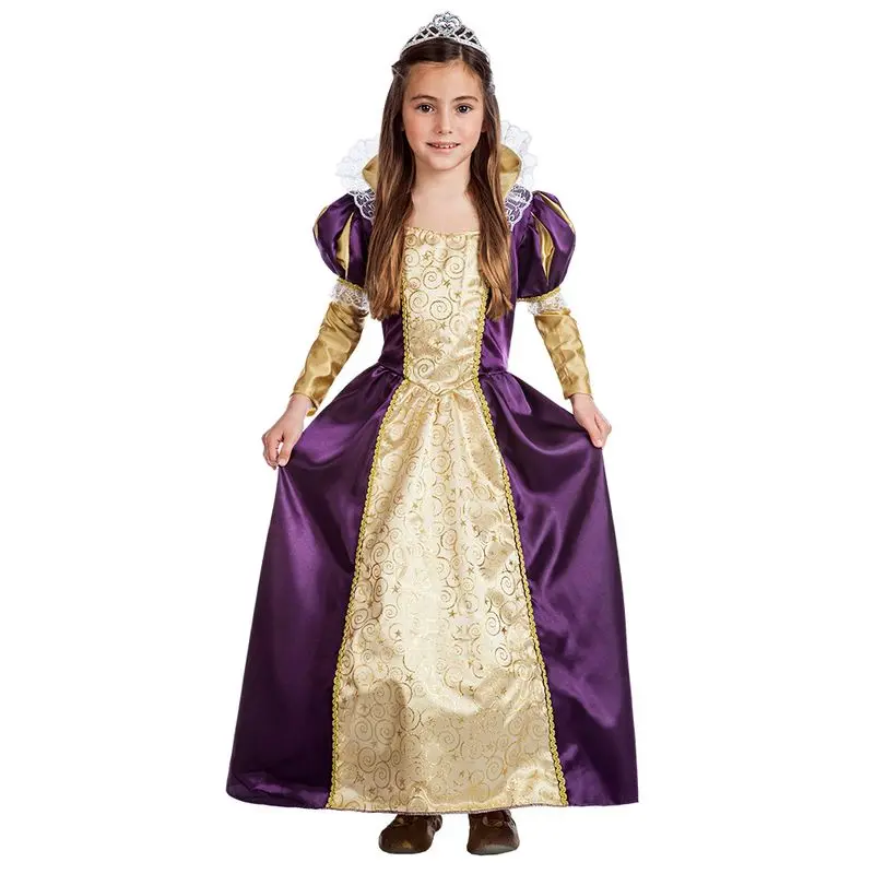 Déguisement princesse médiévale violette