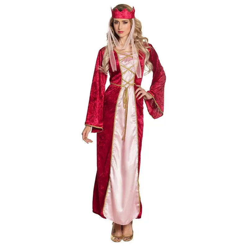 Déguisement reine de la Renaissance rouge et rose adulte