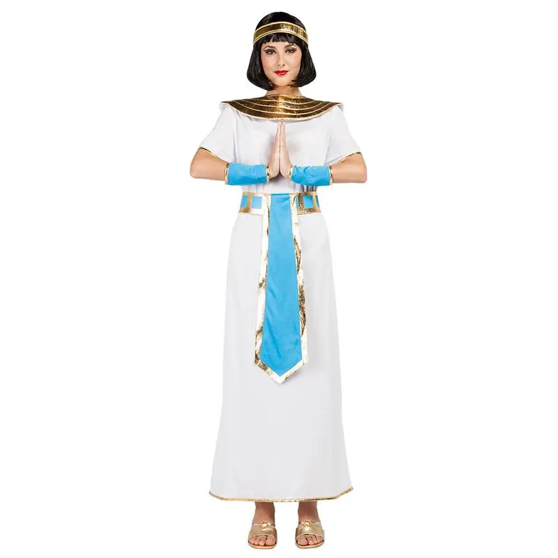 Déguisement reine égyptienne à ceinture turquoise