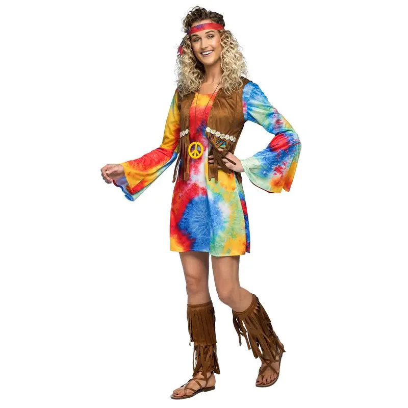 Déguisement robe hippie tie and dye