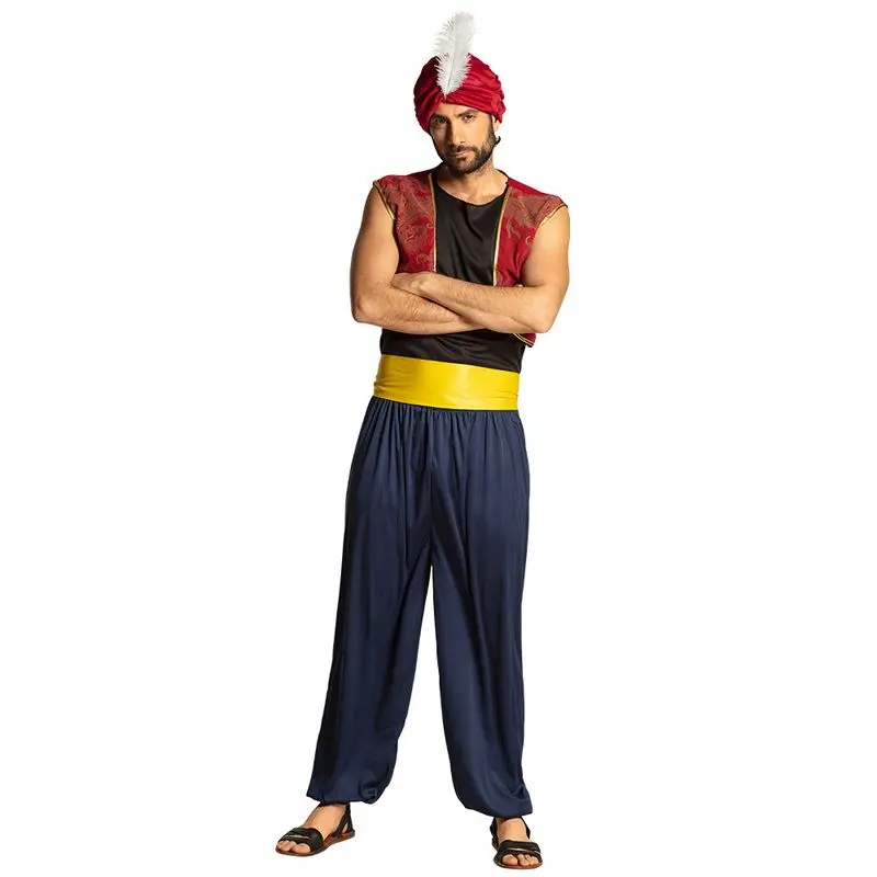 Déguisement sultan au turban rouge