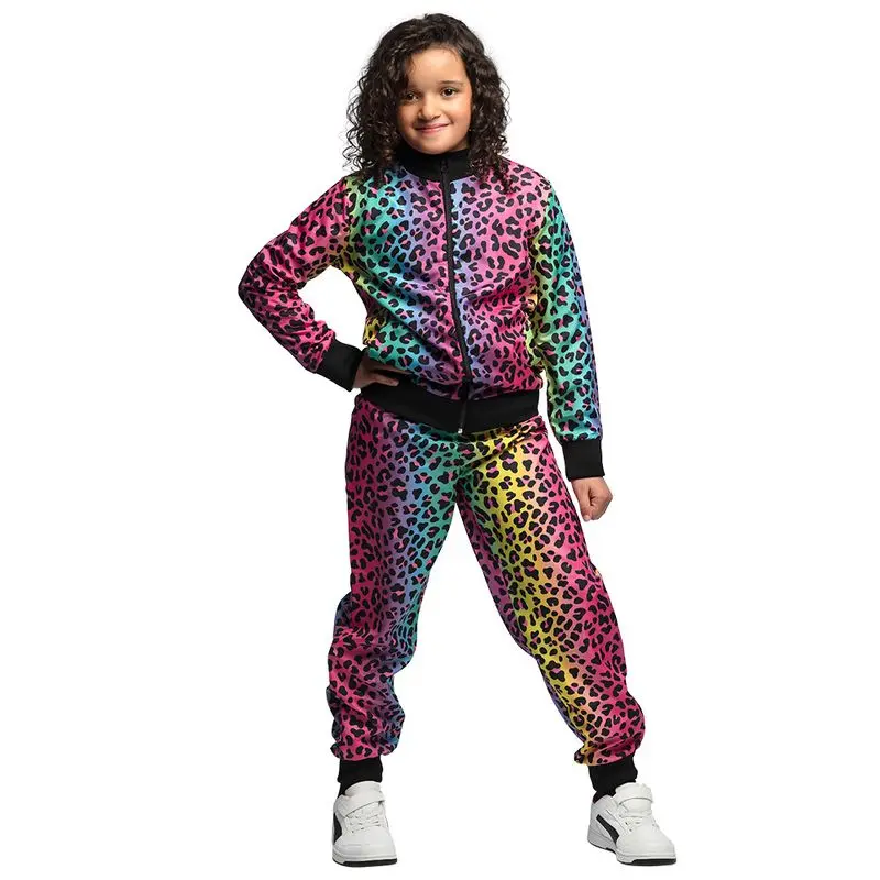Déguisement survêtement léopard multicolore enfant
