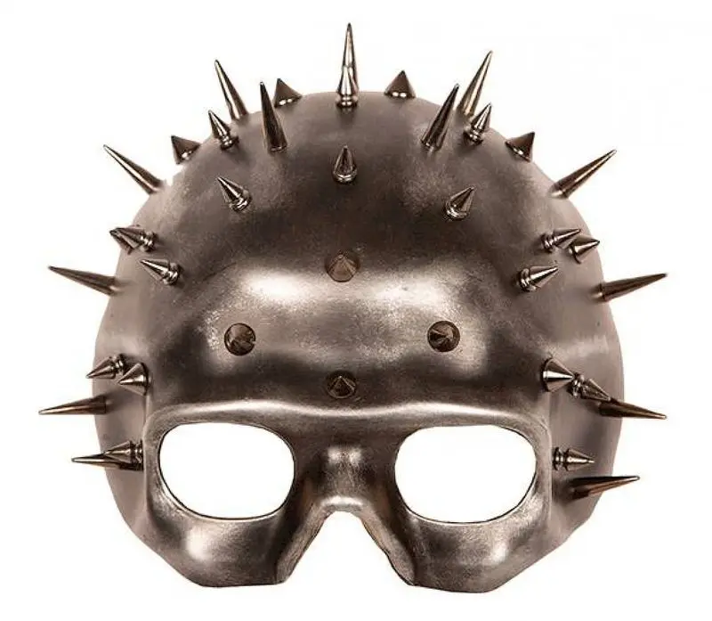 Demi-masque argenté à pointes