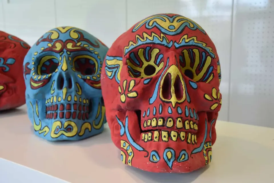 Dia de los muertos crânes XXL peints