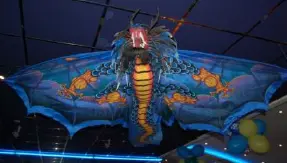 Dragon cerf-volant chinois bleu