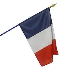 Drapeau français vintage sur hampe