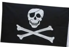 Drapeau pirate noir et blanc