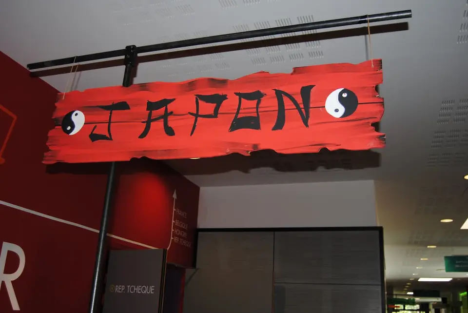 Enseigne Japon avec pied