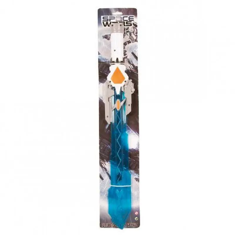 Épée lumineuse à lame bleue et garde orange