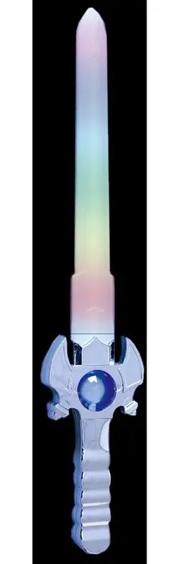 Épée lumineuse argentée à pierre bleue