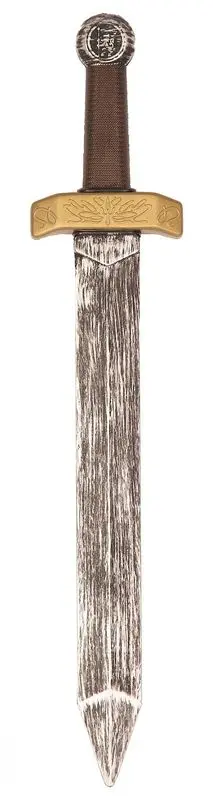 Épée romaine à garde dorée et pommeau médaillon 50 cm