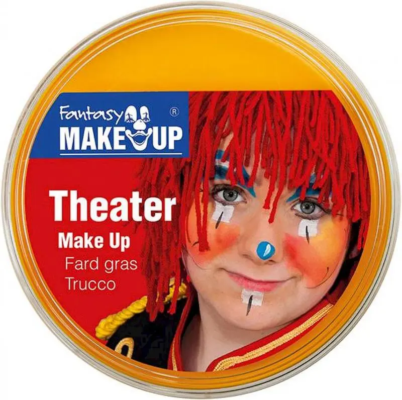 Fard gras de théâtre jaune en pot de 25 g