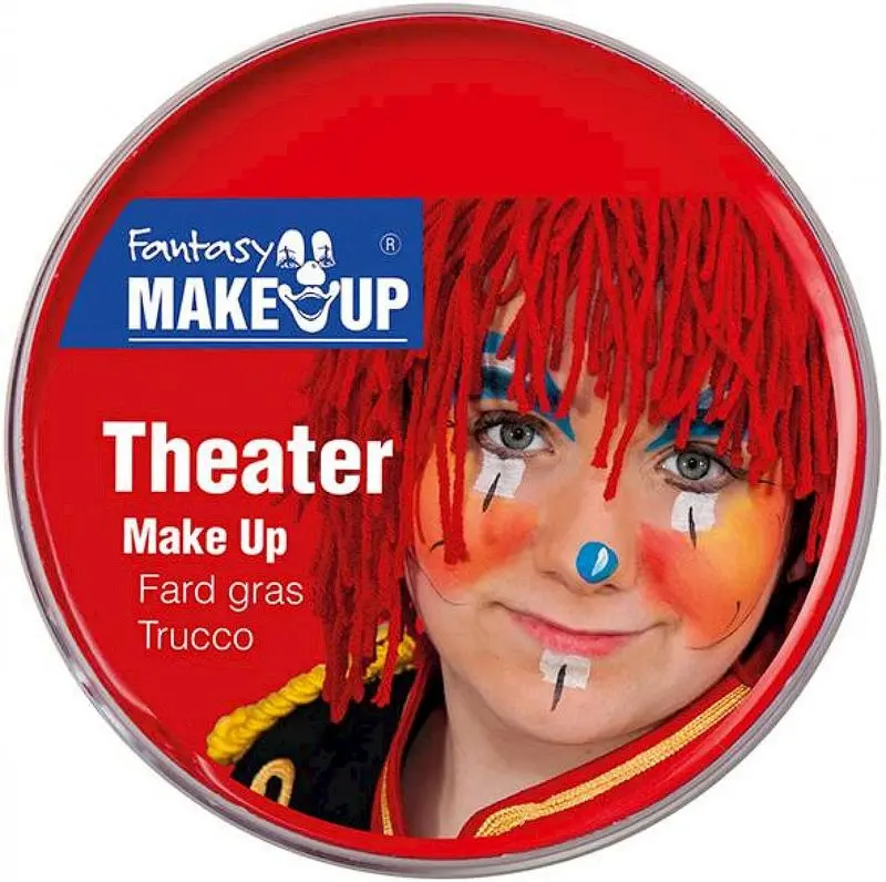 Fard gras de théâtre rouge en pot de 25 g