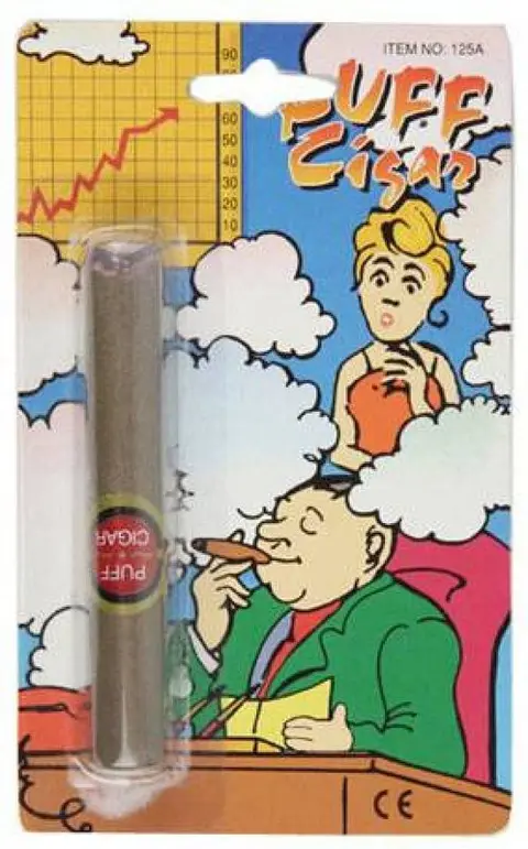 Faux cigare fumant à bague rouge