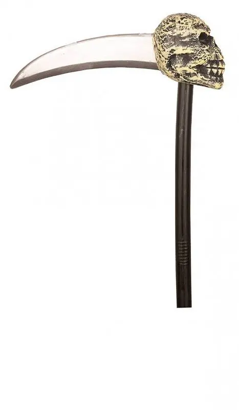 Faux de faucheuse à crâne patiné 130 cm