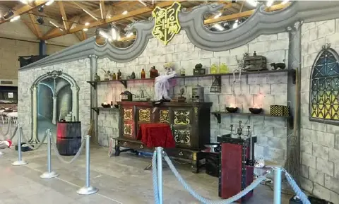 Fond mur avec mobilier et deco laboratoire