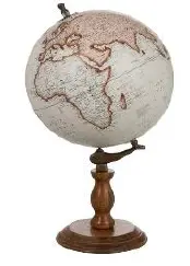 Globe sur pied bois blanc/naturel