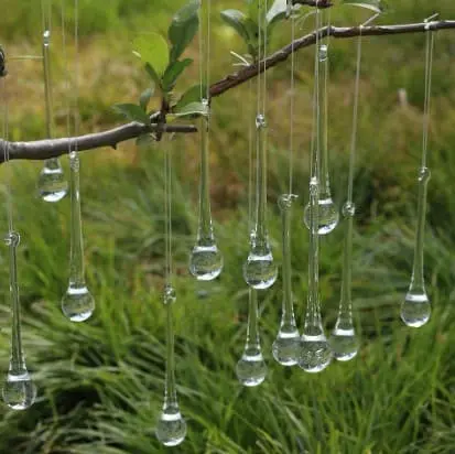 Gouttes en verre à suspendre 30cm