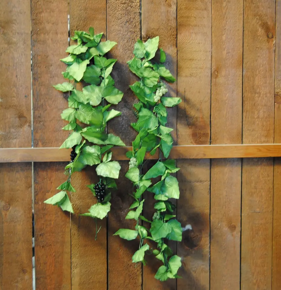 Guirlande de vigne avec mini grappes de raisin