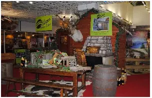 Intérieur de chalet en bois