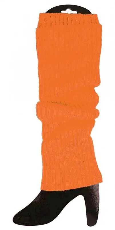 Jambières côtelées orange fluo