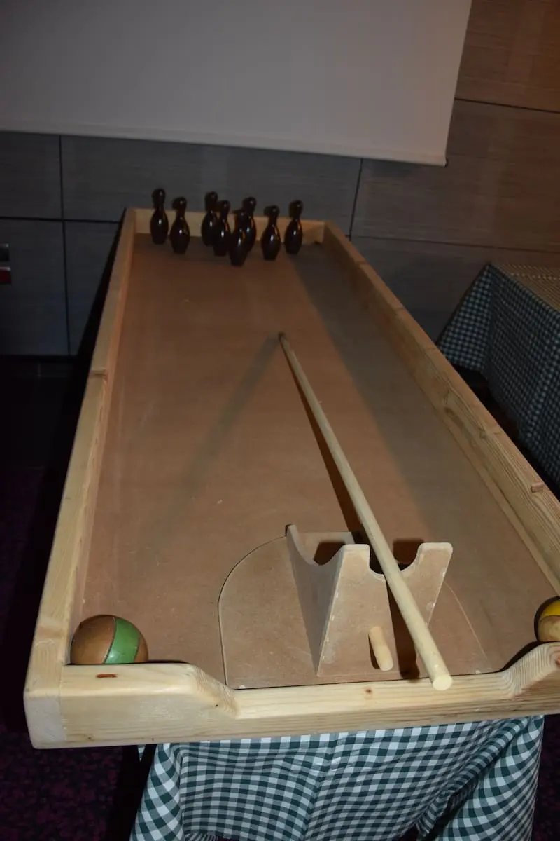 Jeux de café en bois jeu de quilles
