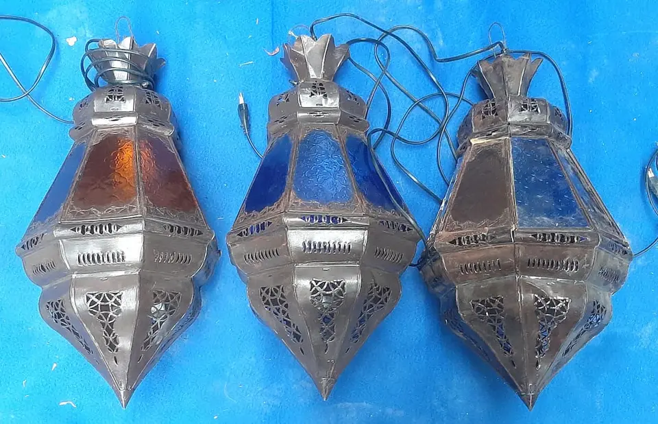 Lampe orientale en verre