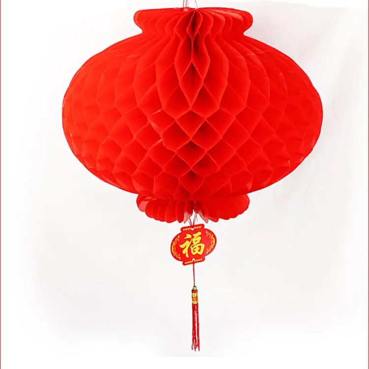 Lanterne suspendue PVC alvéolé 90cm